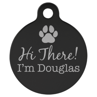 Black Anodized Aluminum Round Pet Tag