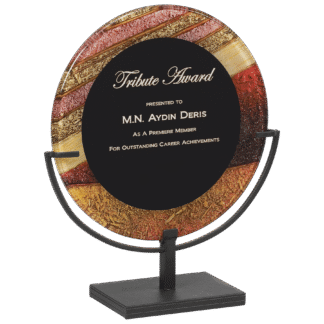 Autumn Harvest Round Acrylic with Iron Stand