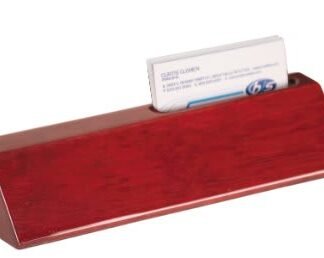 Rosewood Piano Finish Desk Wedge with Business Card Holder