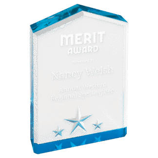 5" Blue Star Point Acrylic