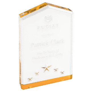 6" Gold Star Point Acrylic