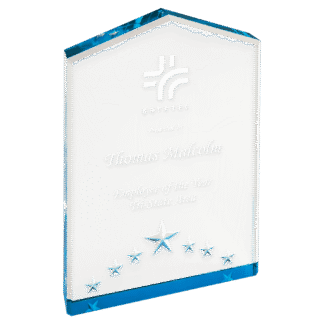 7" Blue Star Point Acrylic