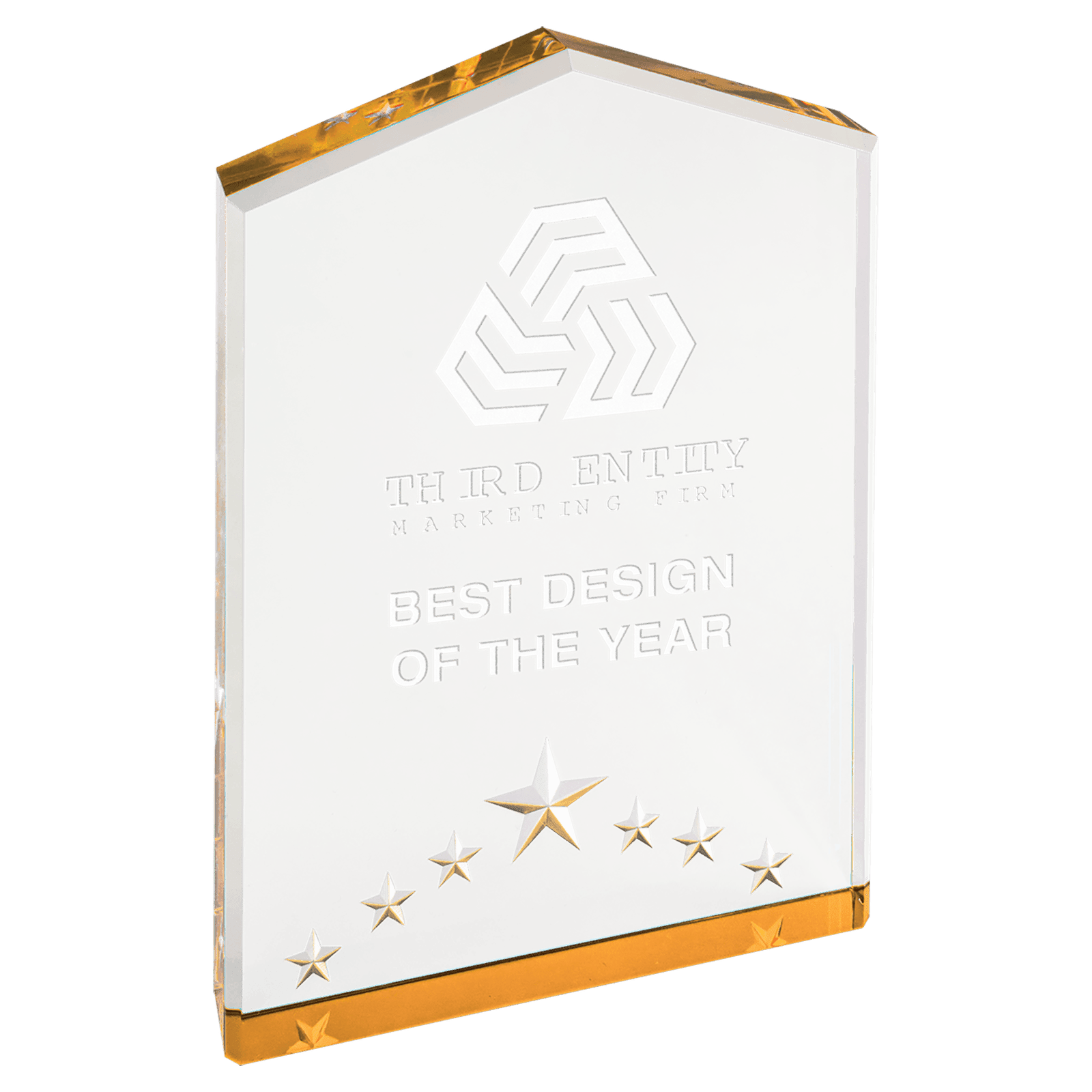 7" Gold Star Point Acrylic