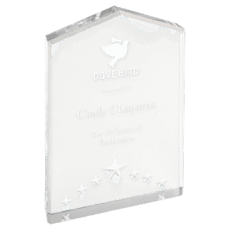 7" Silver Star Point Acrylic