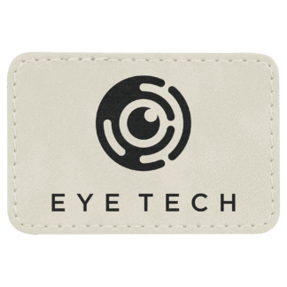 White Leatherette Rectangle Patch