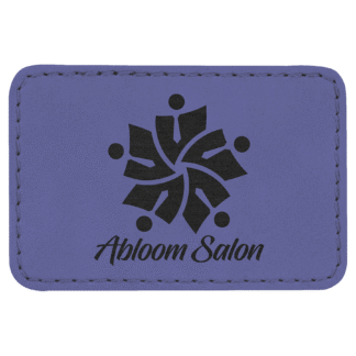 Purple Leatherette Rectangle Patch