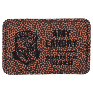Football Rectangle Laserable Leatherette Patch with Adhesive