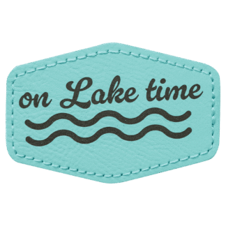 Teal Leatherette Hex Patch