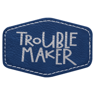 Blue/Silver Leatherette Hex Patch