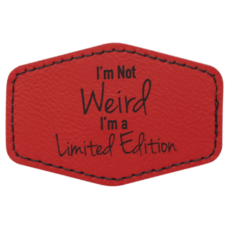 Red Leatherette Hex Patch