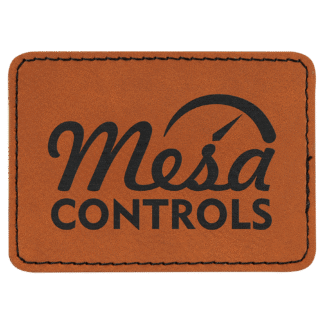 3 1/2" x 2 1/2" Rawhide Rectangle Leatherette Patch with Adhesive