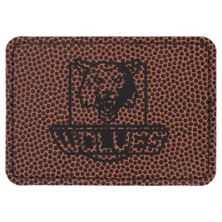 Football Rectangle Leatherette Patch with Adhesive