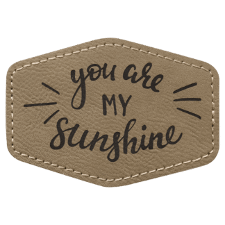 Light Brown Leatherette Hex Patch