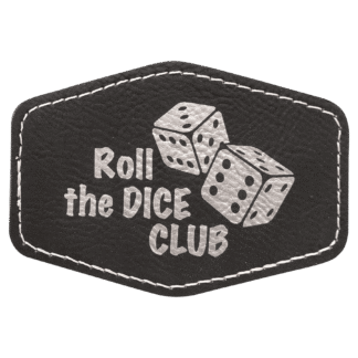 Black/Silver Leatherette Hex Patch