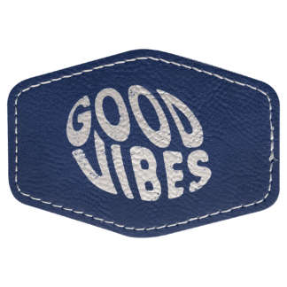 Blue/Silver Leatherette Hex Patch