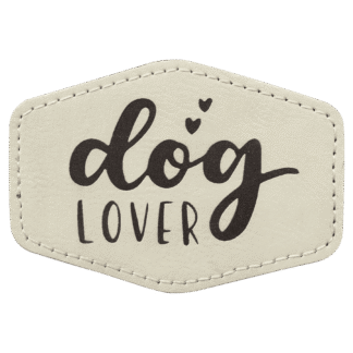 White Leatherette Hex Patch