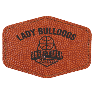 Basketball Leatherette Hex Patch