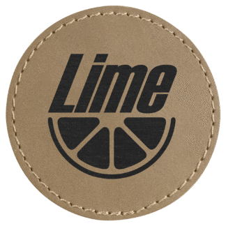 2 1/2" Light Brown Round Leatherette Patch with Adhesive