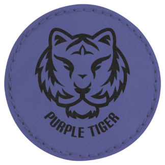 Purple Leatherette Round Patch