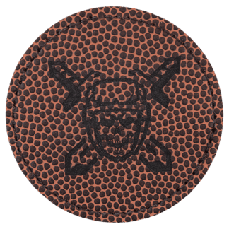 Football 2 1/2" Round Leatherette Patch with Adhesive