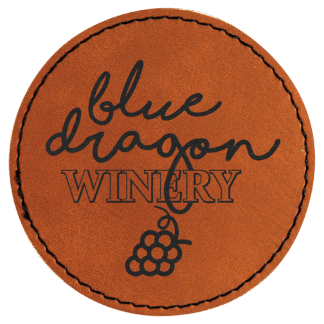 3" Rawhide Round Leatherette Patch with Adhesive