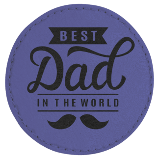 Purple Leatherette Round Patch