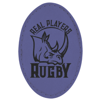 Purple Leatherette Oval Patch