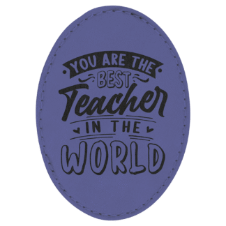 Purple Leatherette Oval Patch