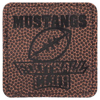 Football Laserable Leatherette Square Patch with Adhesive