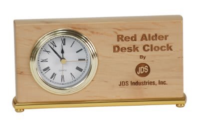Red Alder Horizontal Desk Clock
