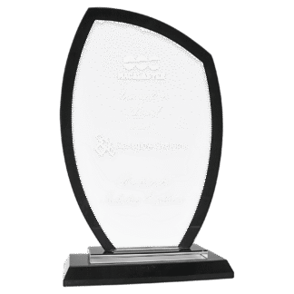 9" Peak Black Regal Glass