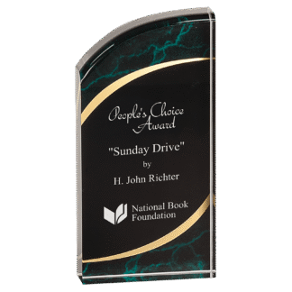 7" Green Marble Rounded Premier Acrylic