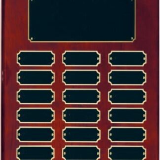Rosewood Piano Finish Perpetual Plaque with 18 Plates