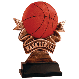 Basketball Ribbon Resin-7"