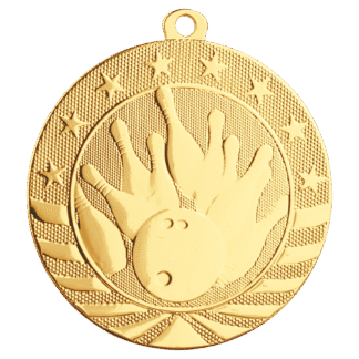 Bowling Starbrite Medal-Gold