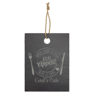 Slate Cutting Board with Rubber Pads and Hanging String