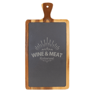 Acacia Wood with Slate Cutting Board