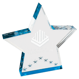 6" Blue Star Performance Acrylic
