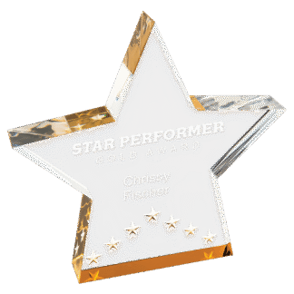 6" Gold Star Performance Acrylic
