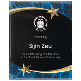 7" x 9" Blue Marble Shooting Star Acrylic Plaque