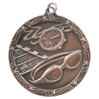 Swimming Shooting Star Medal-Bronze