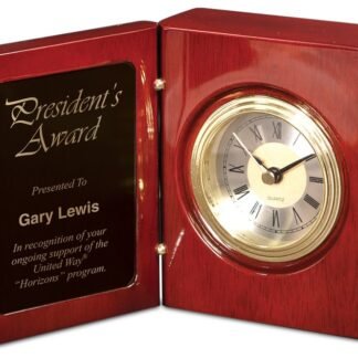Rosewood Piano Finish Book Clock