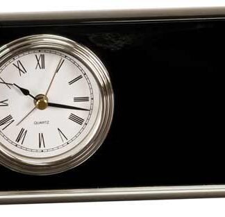 Black Horizontal Desk Clock