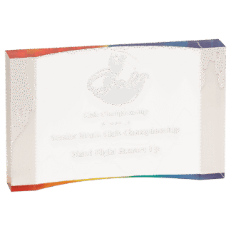 7" x 4 1/2" Rainbow Acrylic Crescent