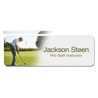 Gloss Rectangle Plastic Name Badge