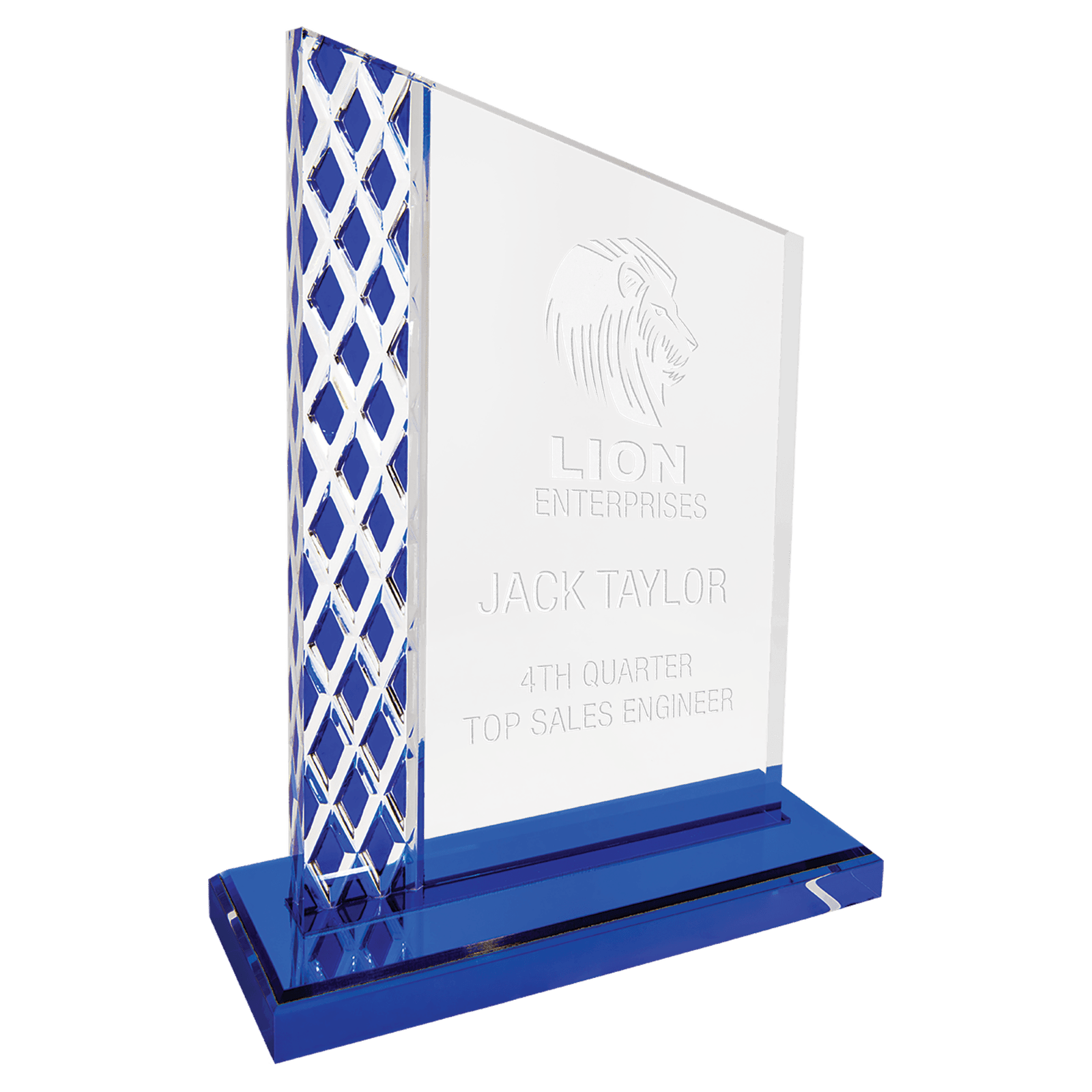 Large Blue Diamond Ice Unite Acrylic