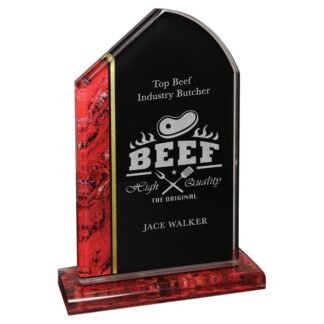 7 3/4" Red Tuscany Stand-Up Acrylic