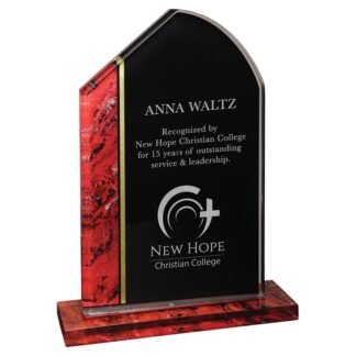 8 3/4" Red Tuscany Syand-Up Acrylic