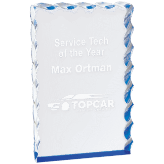 Blue Wave Edge Acrylic