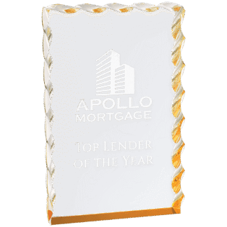 Gold Wave Edge Acryic